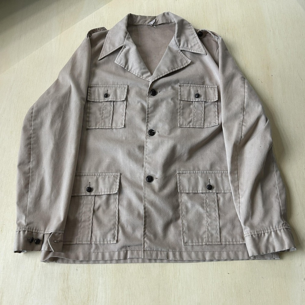 Vintage McGregor Jacket Mens XL Beige Cotton Canvas Military Field USA
